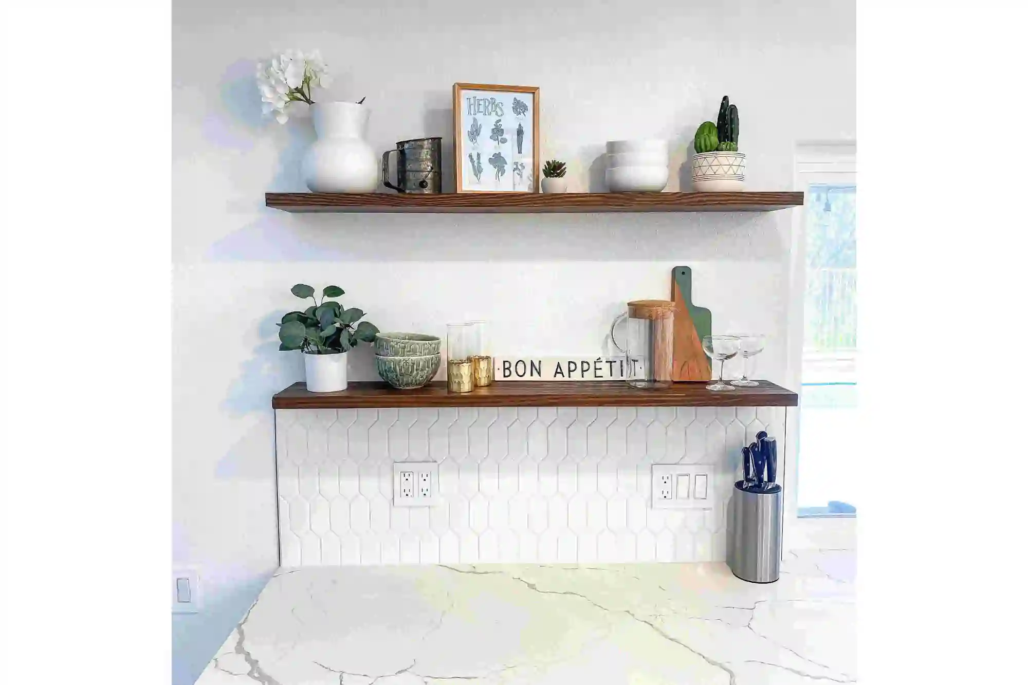 Pine Floating Shelves With Hidden Dowel Rod Bracket - Image 3