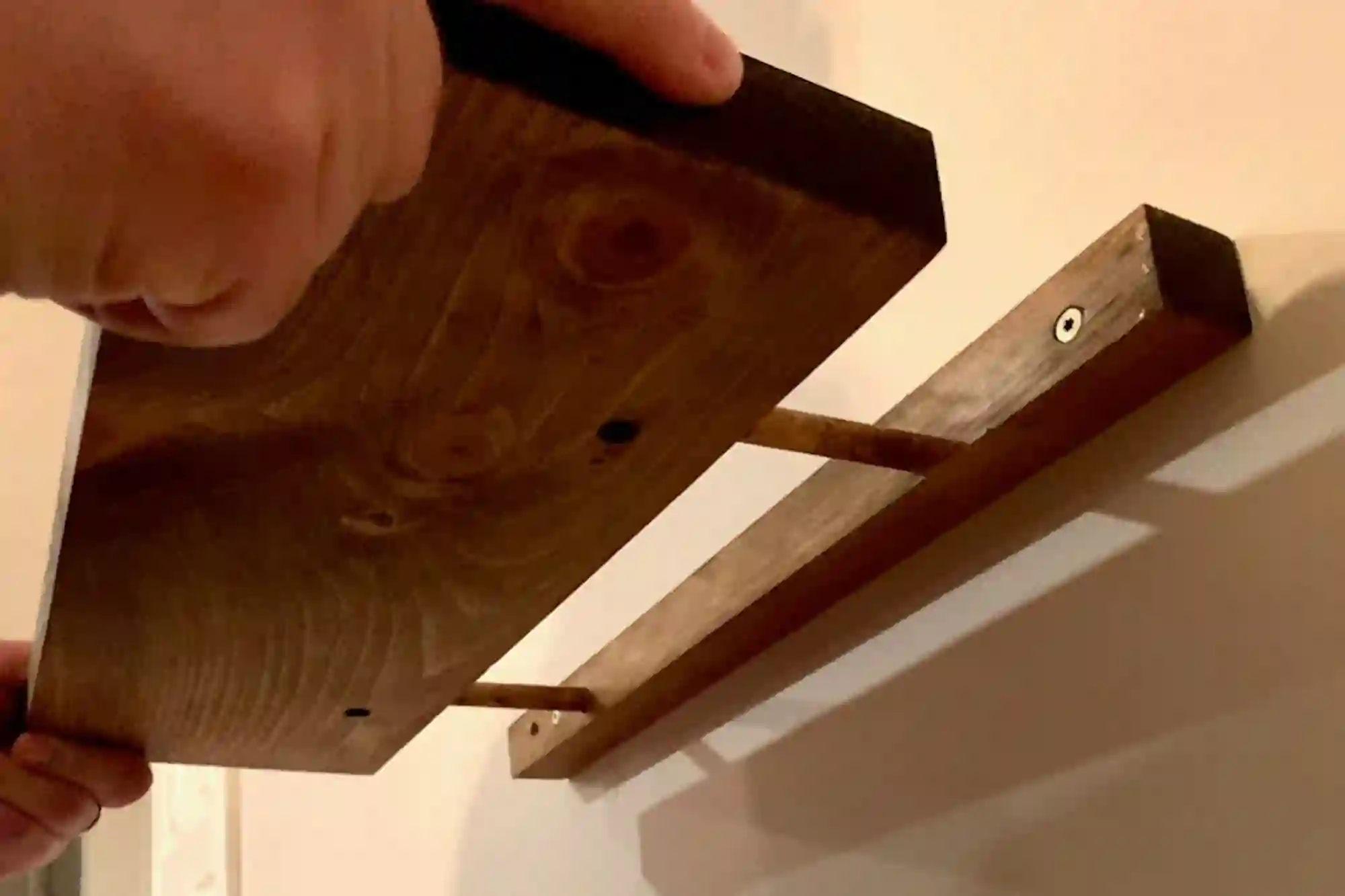 Pine Floating Shelves With Hidden Dowel Rod Bracket - Image 4