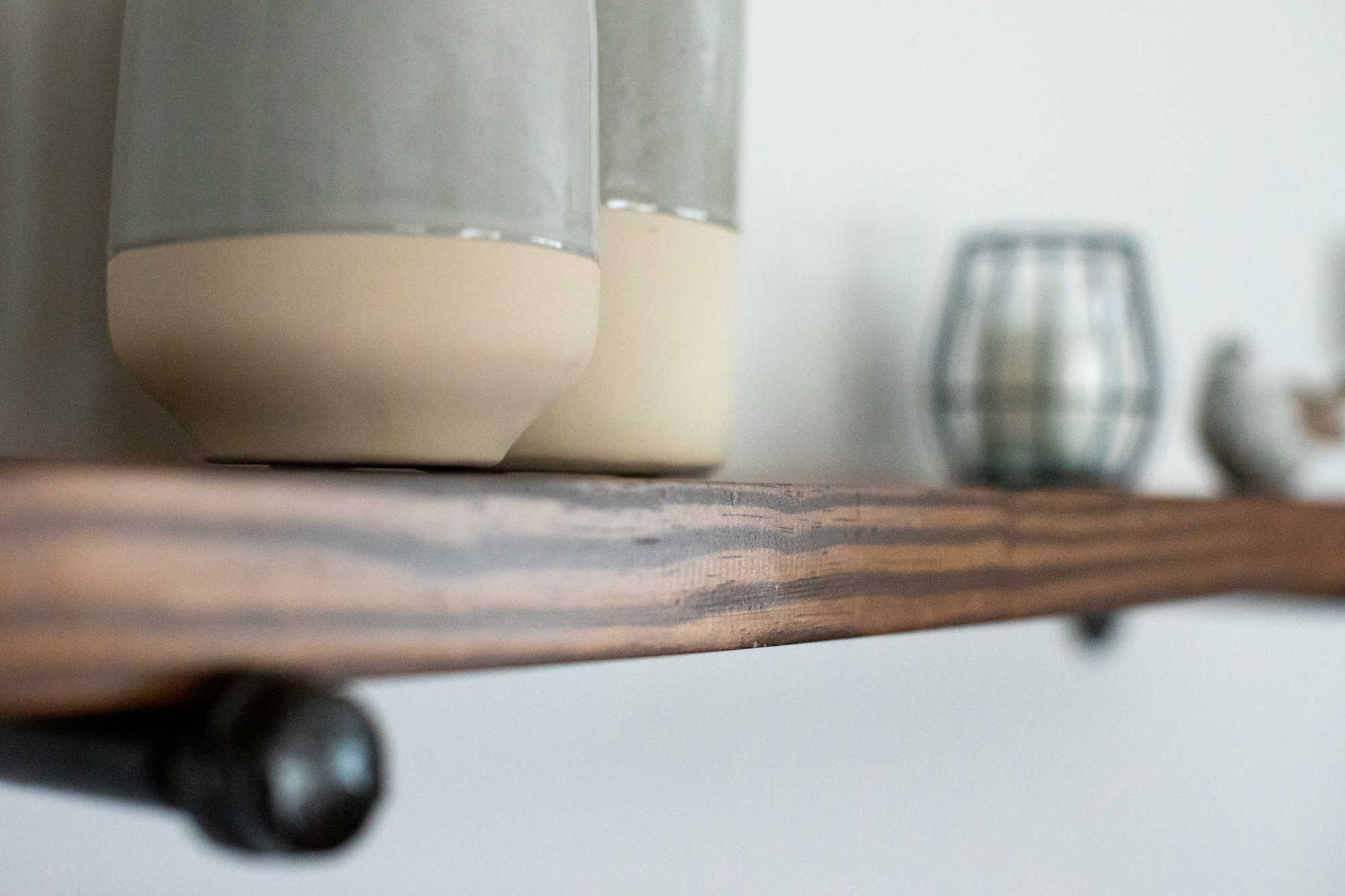 Smooth Edge Pine Shelves | 8" Industrial Straight Pipe Brackets - Image 3