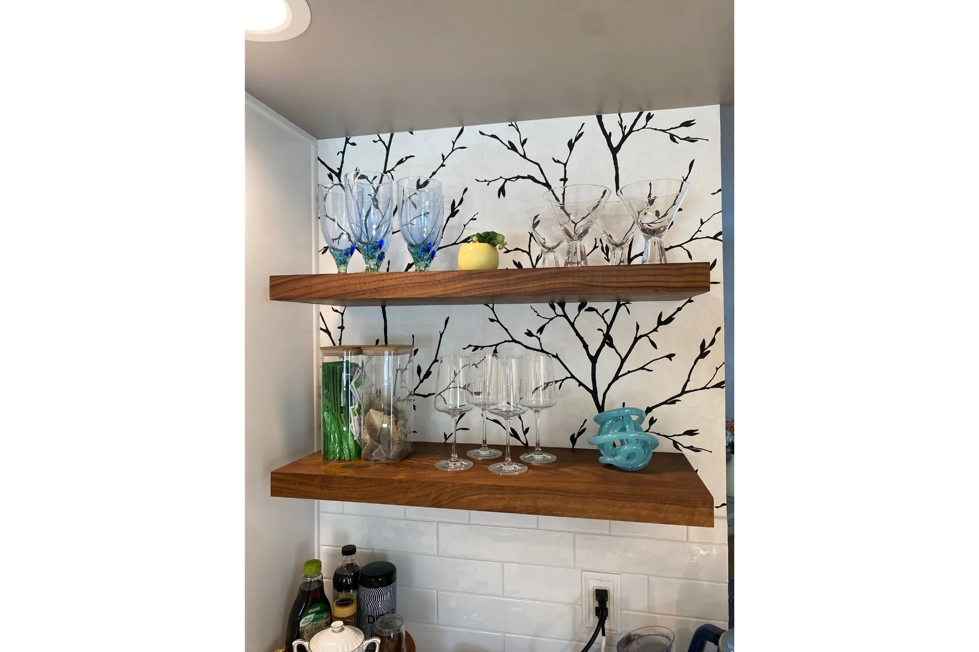 Walnut Custom Floating Shelves - Image 5
